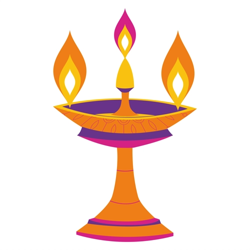 Diwali Decoration Samai Diya Sticker